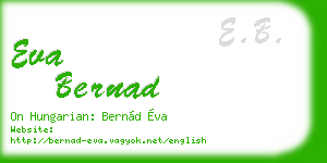 eva bernad business card