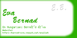 eva bernad business card